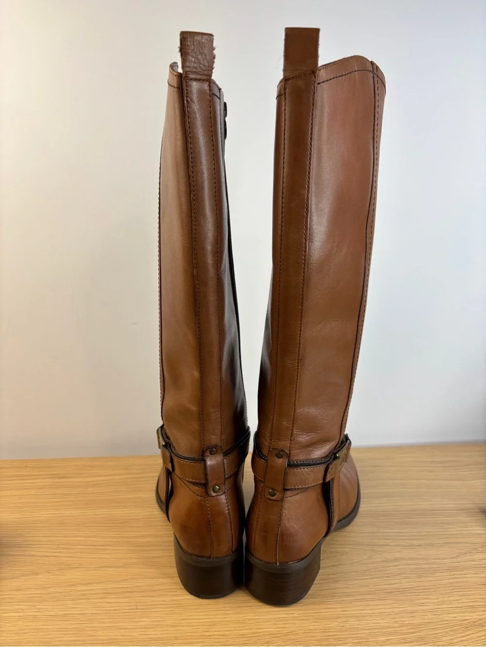 Etienne Aigner Brown Leather Riding Boots Woman's 7.5